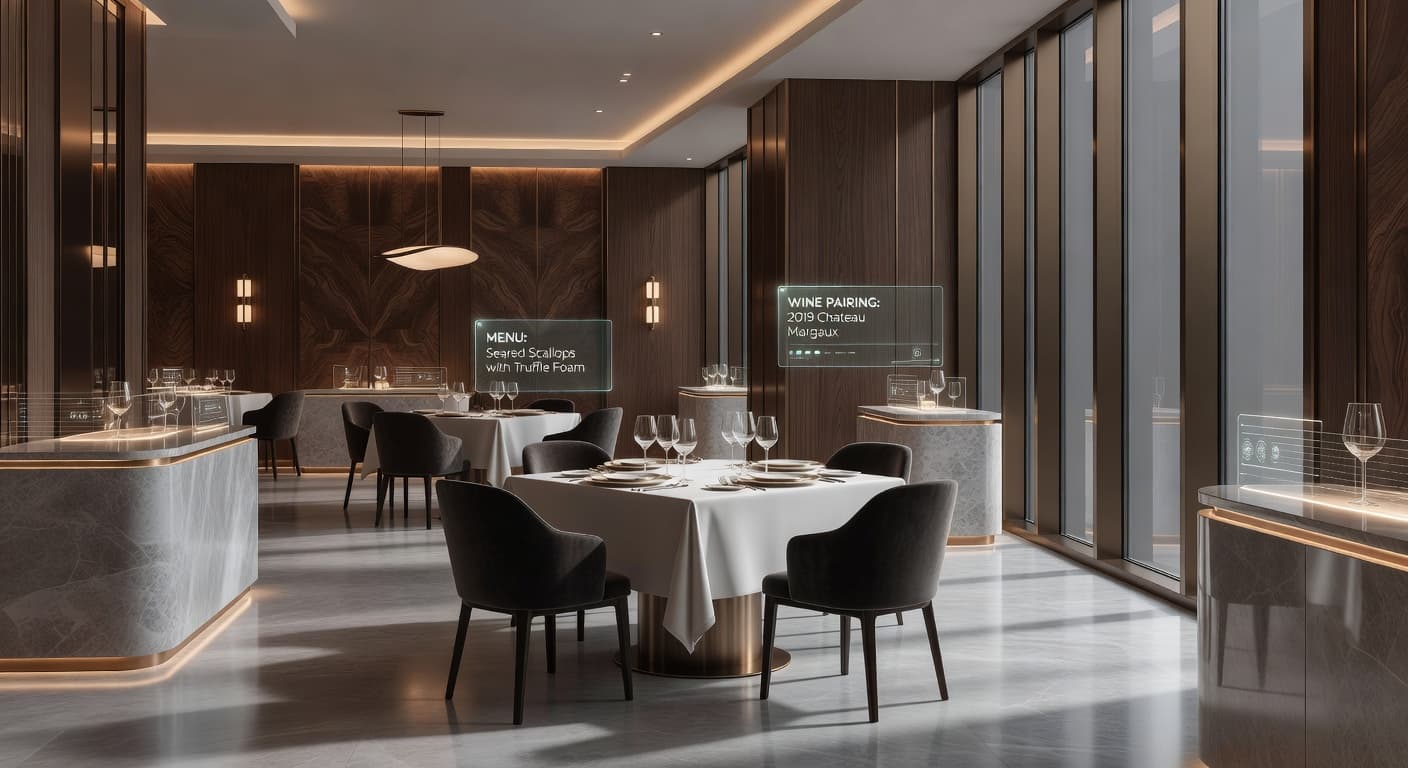 Build phase — restaurant interior render