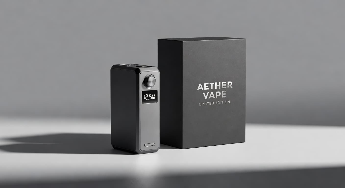 Design phase — premium vape packaging render