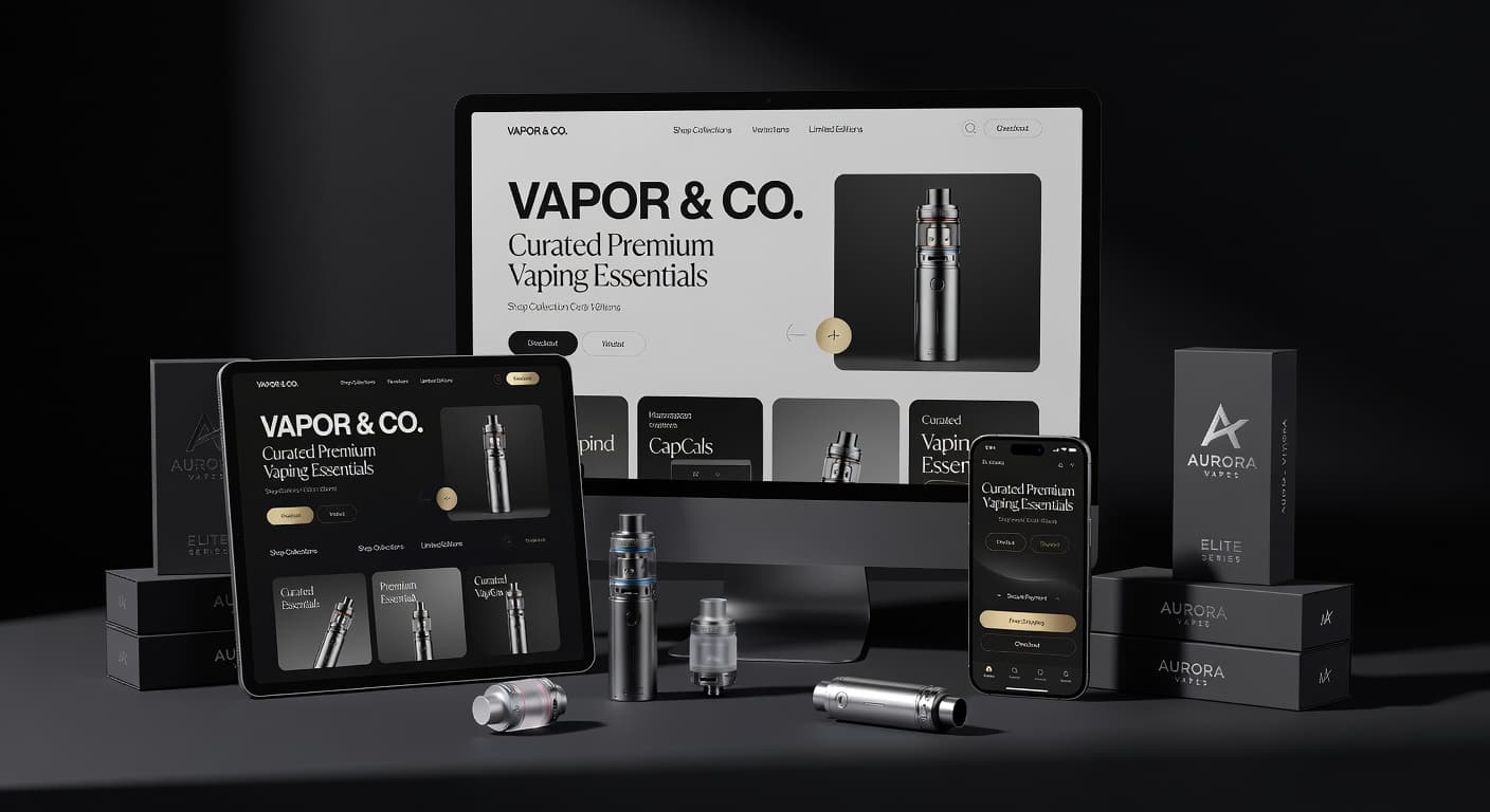 Launch — premium vape product render