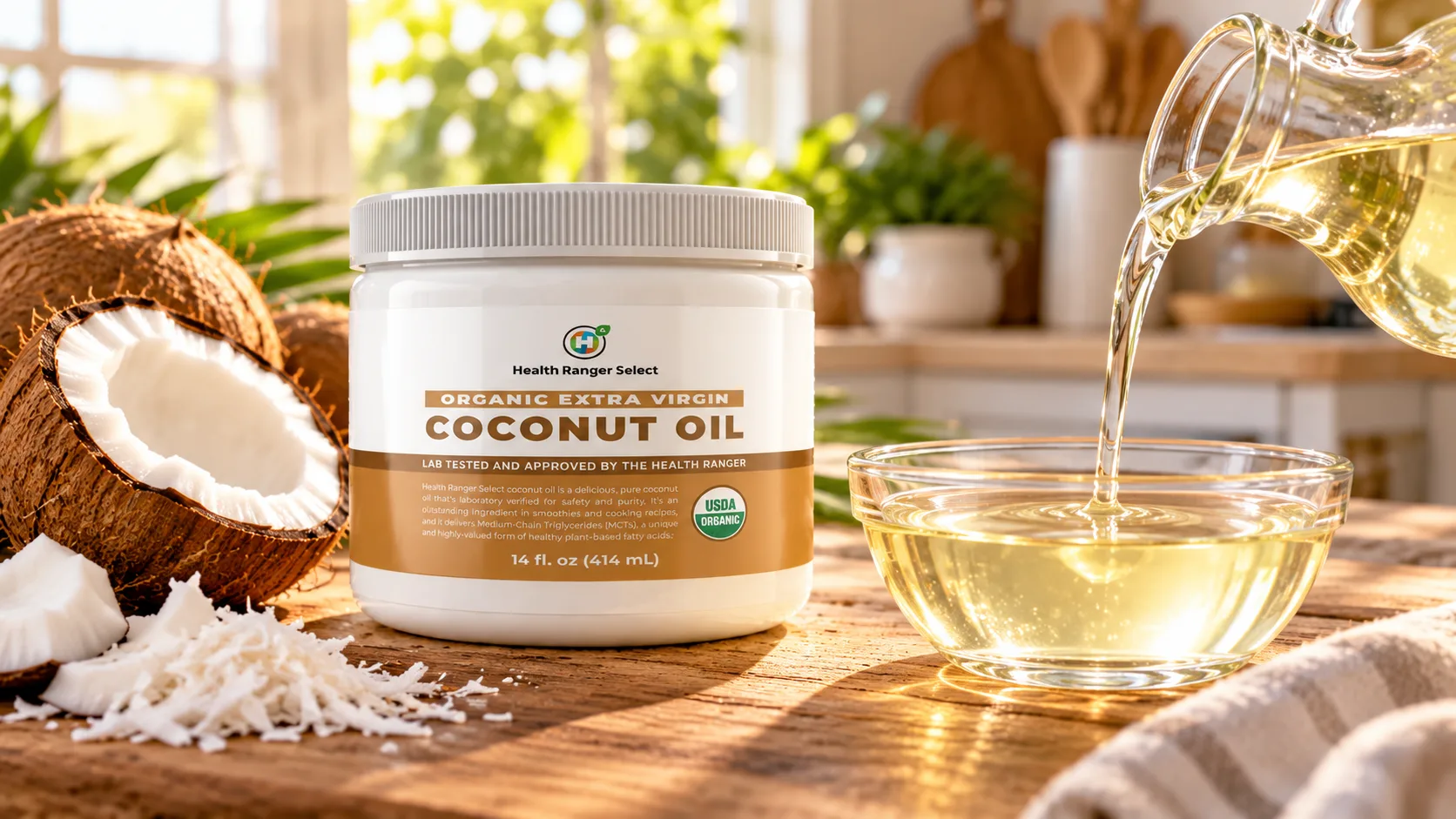 Health Ranger Organic Extra Virgin Coconut Oil Image