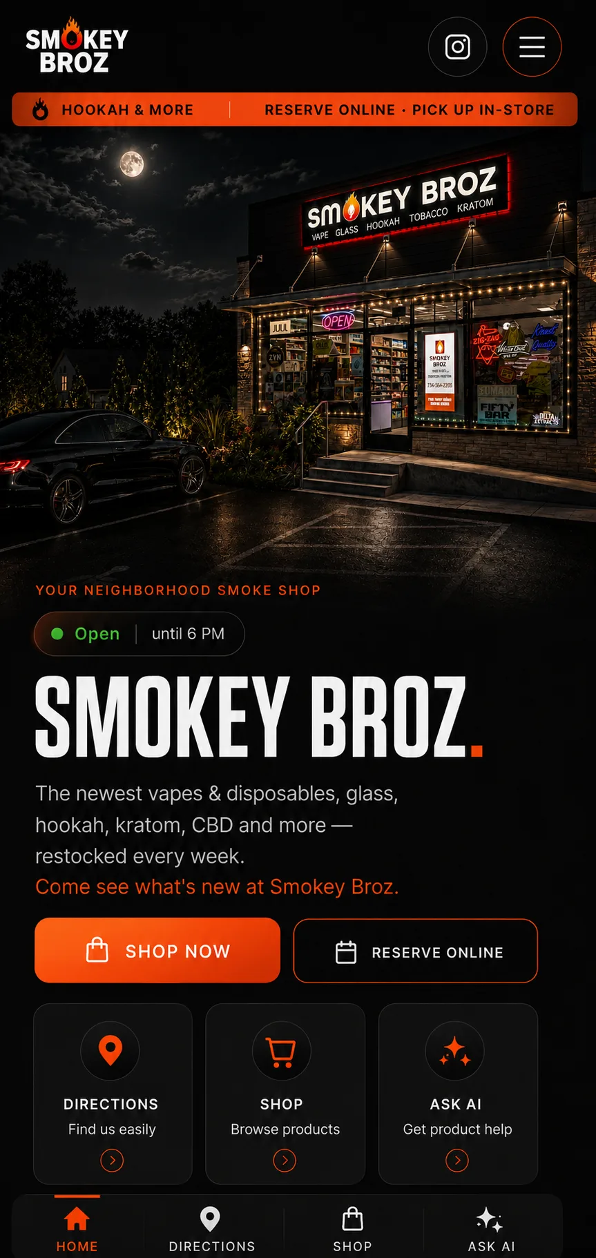 Mobile website preview 1