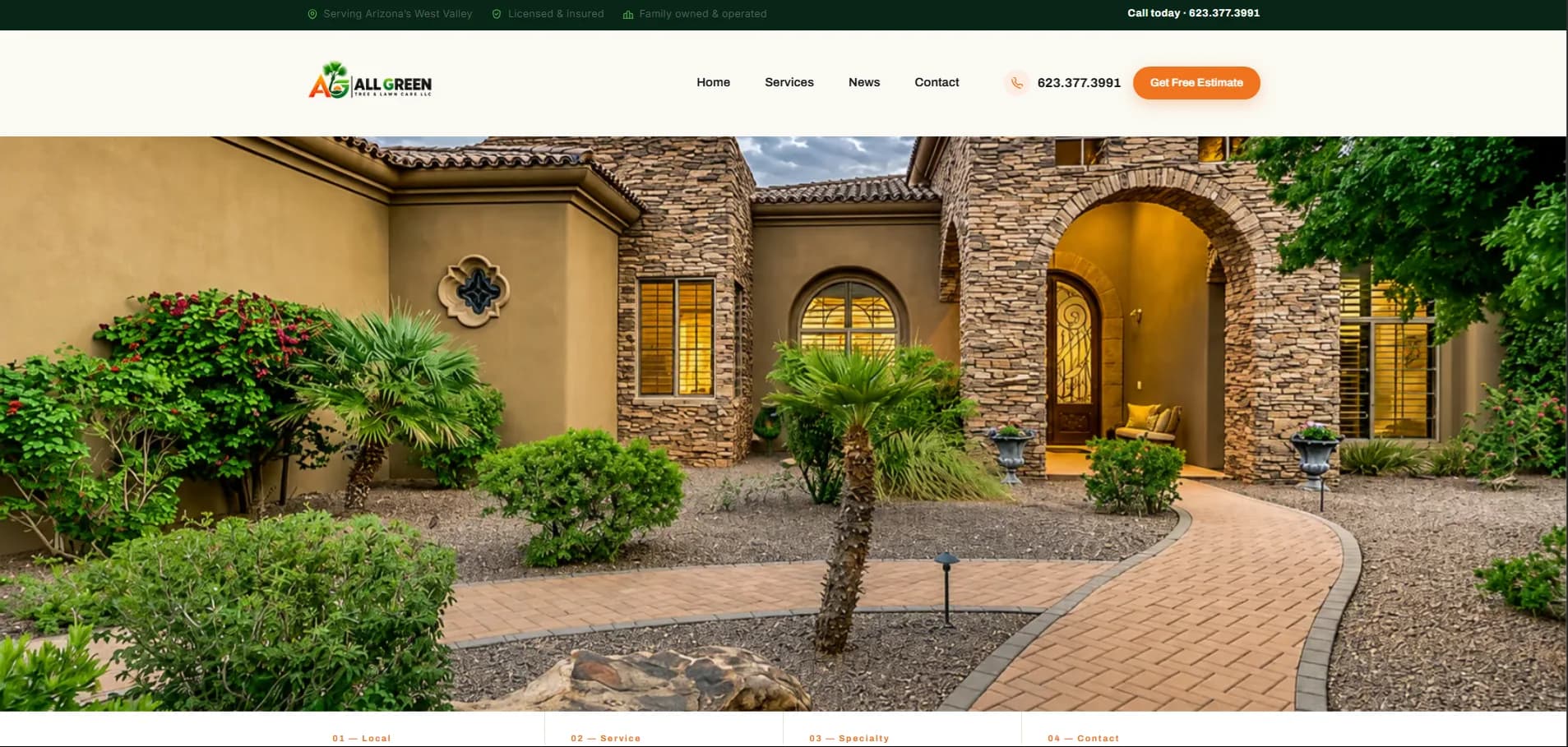 All Green Tree & Lawn Care landscaping and tree service in Arizona's West Valley