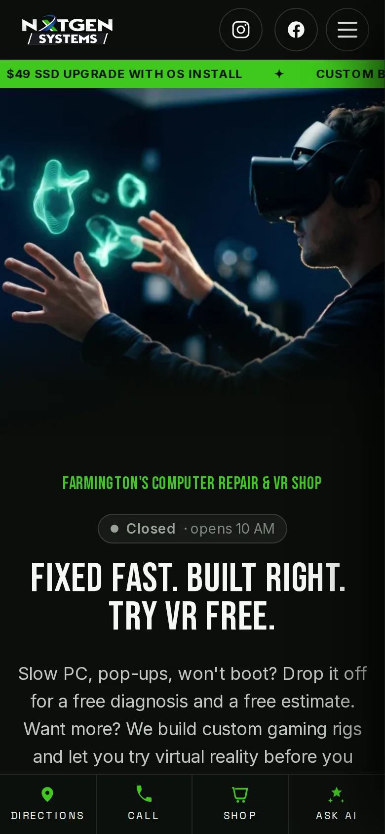 Mobile website preview 2