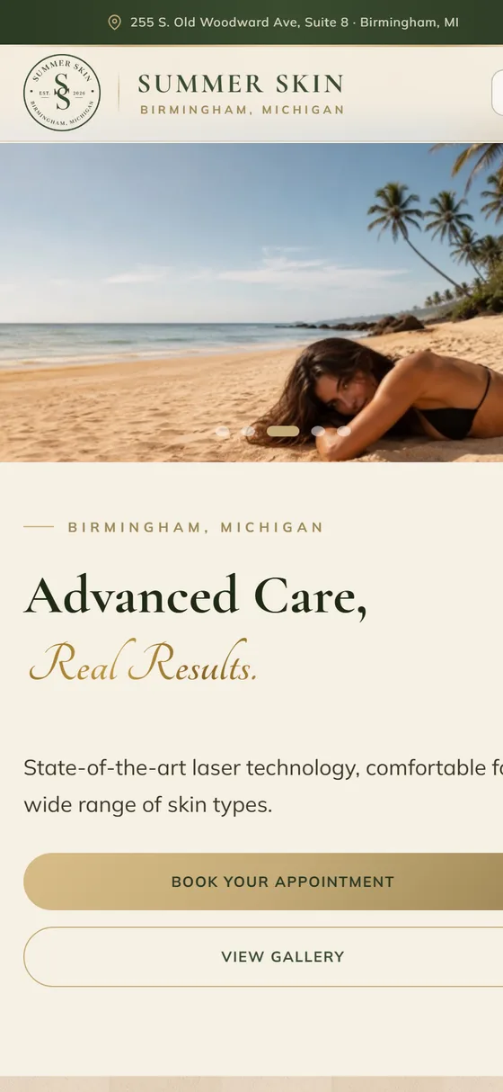Summer Skin — mobile site by Inovision Studios